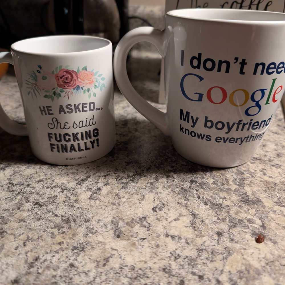 Set of Two Humorous Mugs